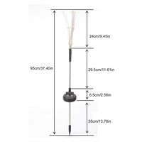 1PC Solar fajerwerki lampa na zewnątrz trawa Globe Dandelion Flash lampki świąteczne na sznurku 90 /120/150 LED na trawnik ogrodowy wakacje światła 6